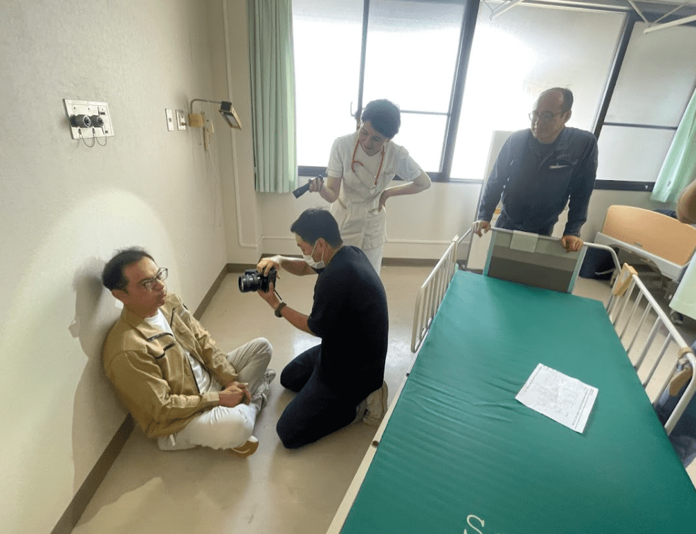 病院で動画撮影、カメラ近っ！
